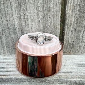 Mirror Mirror Ring size 9 Moonstone Magic Sterling Silver & Moonstone
